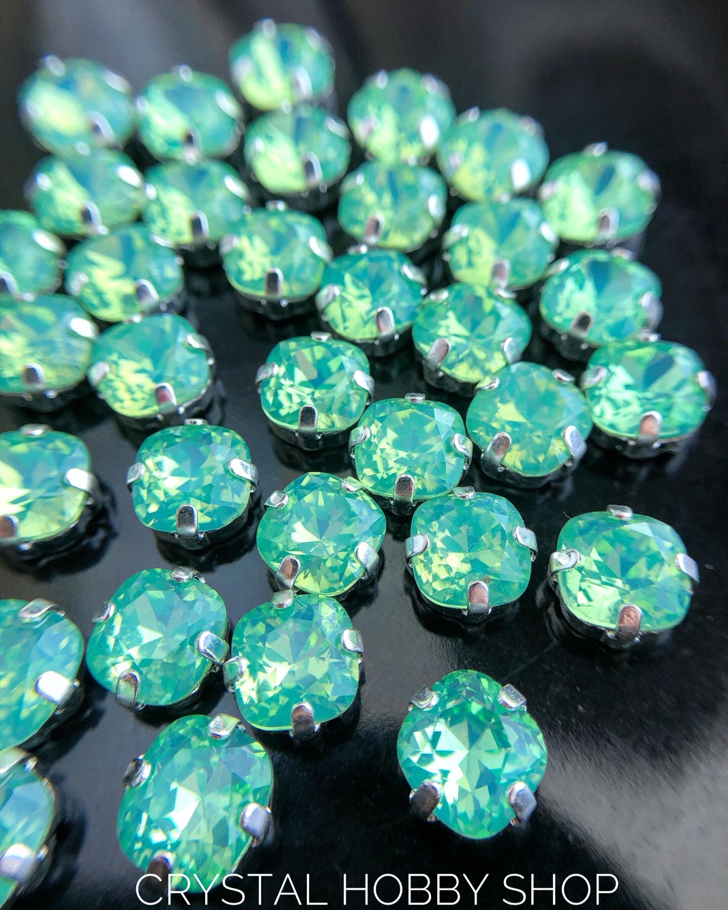 Кушон 8 мм Lux green Opal