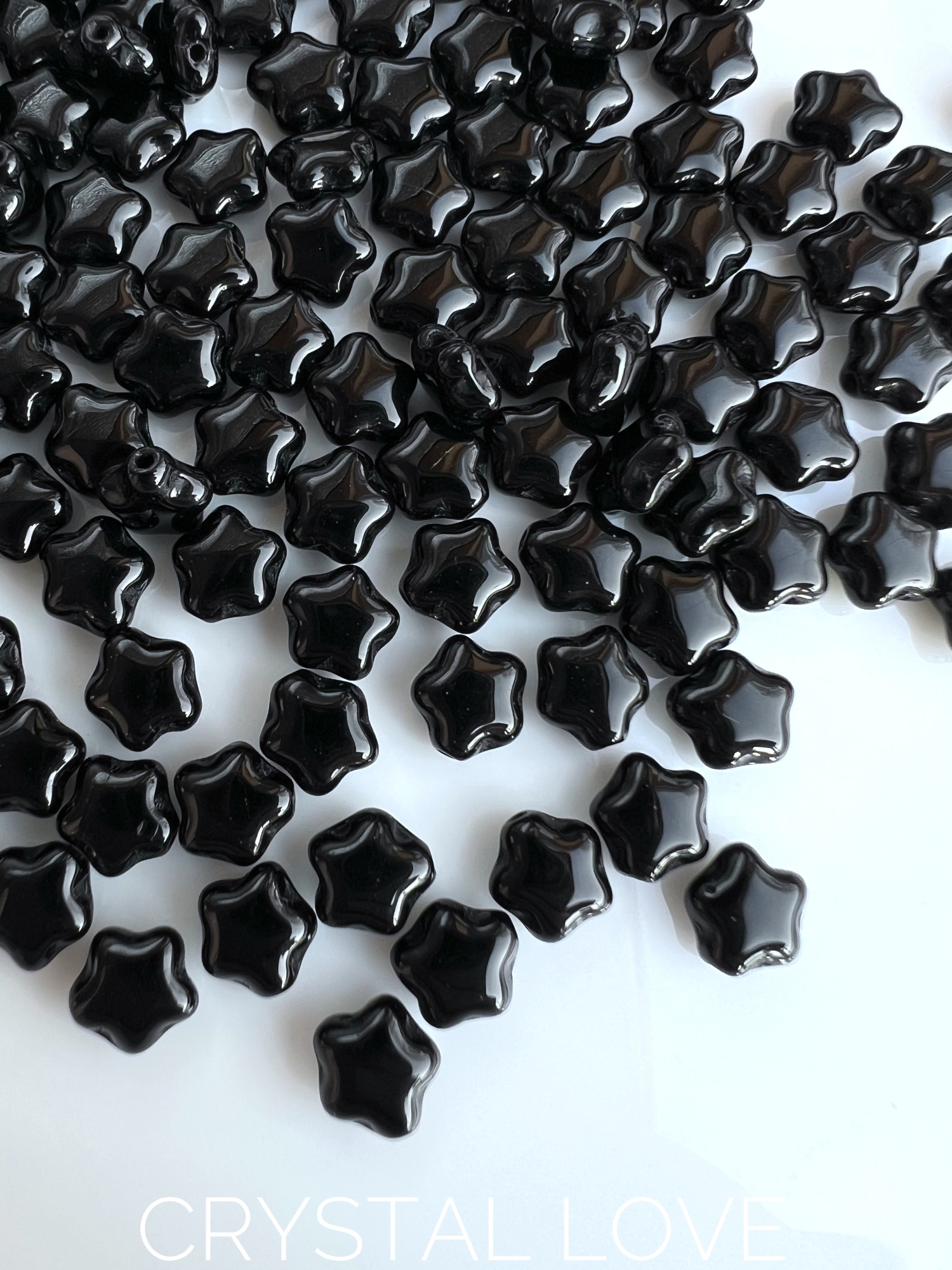 Чешские бусины Star Beads 6 mm Black 