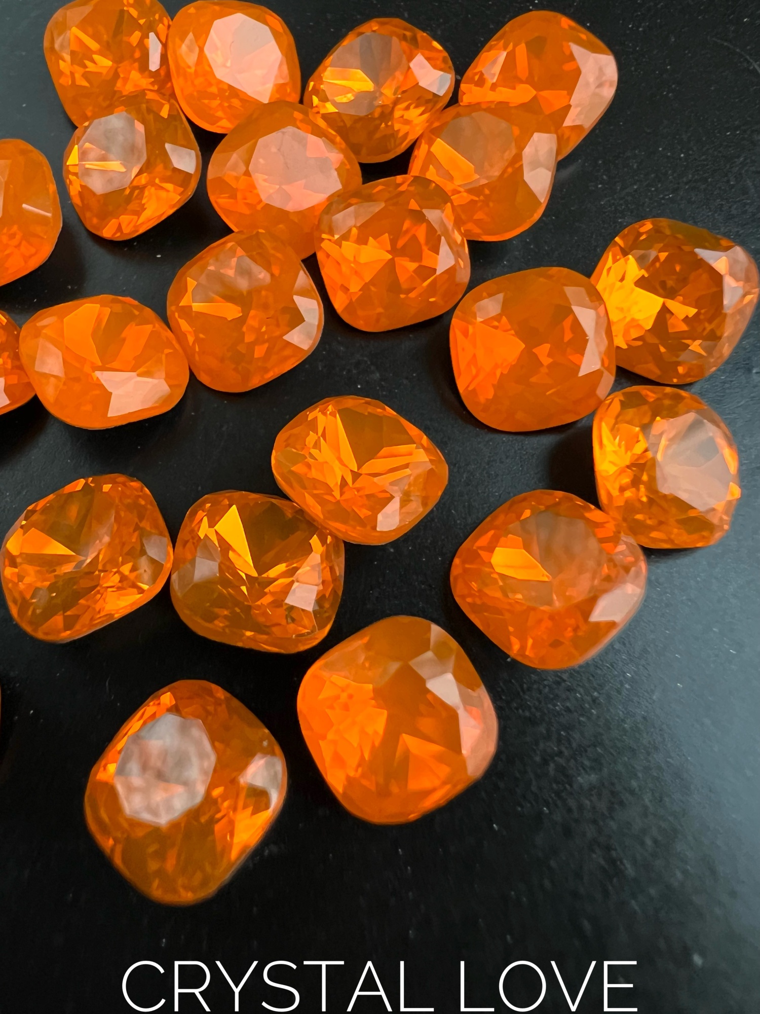 Стразы 8 мм Orange opal