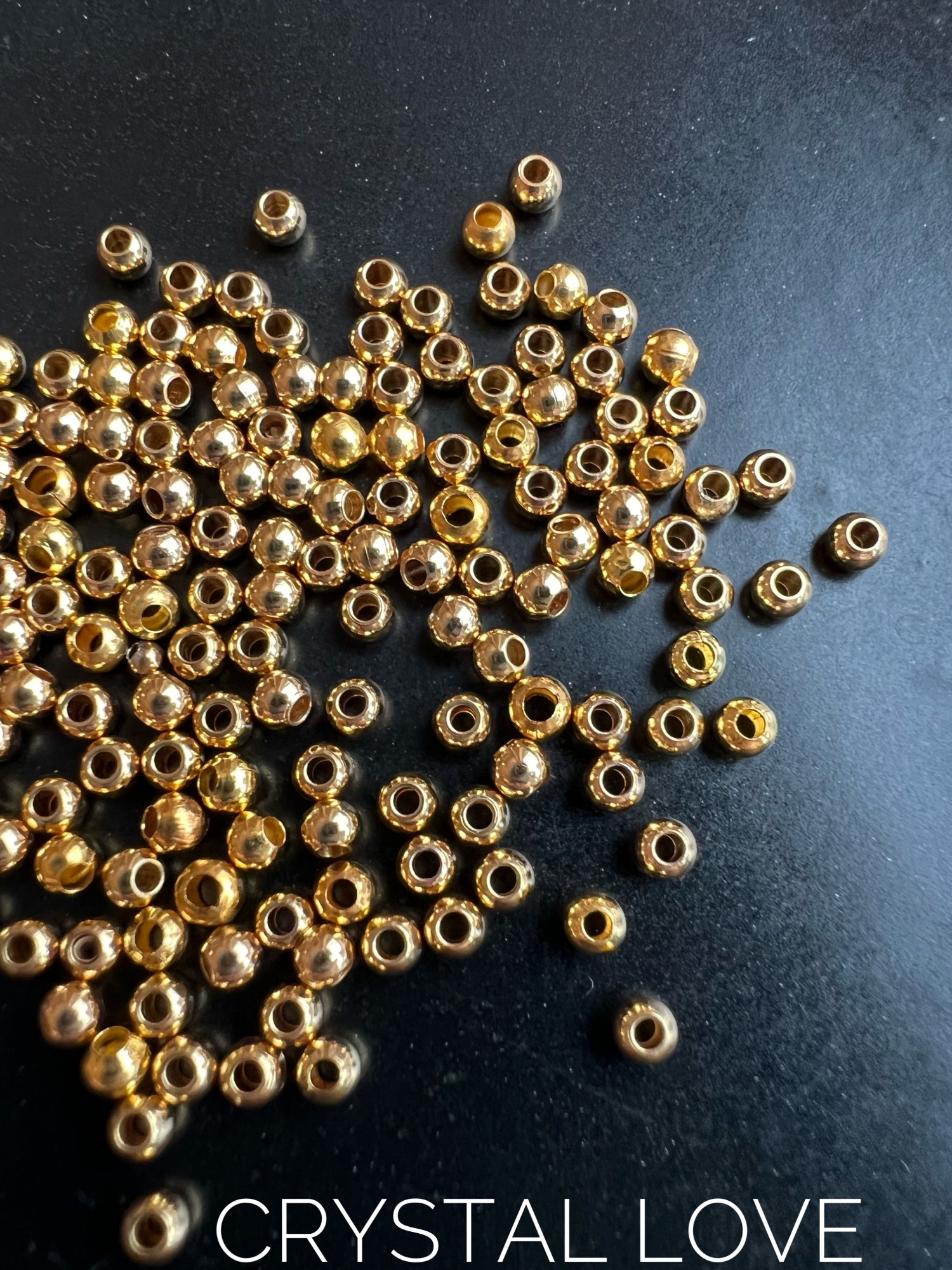 Бусины разделители 3 мм золото